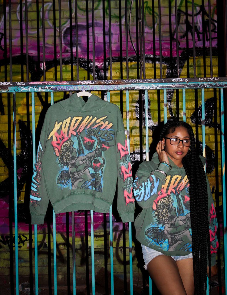 Tarnish Souls angel design hoodie